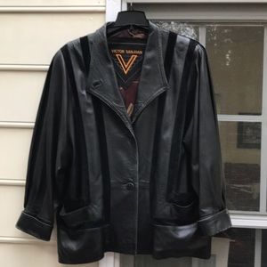 Vintage Victor Sanjuan Leather Jacket -Size 48